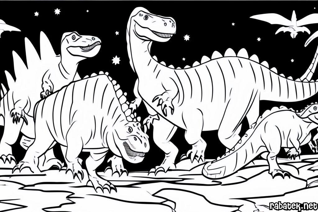 Dinosaurs
 Coloring Pages. Free Printable Coloring Book For Kids