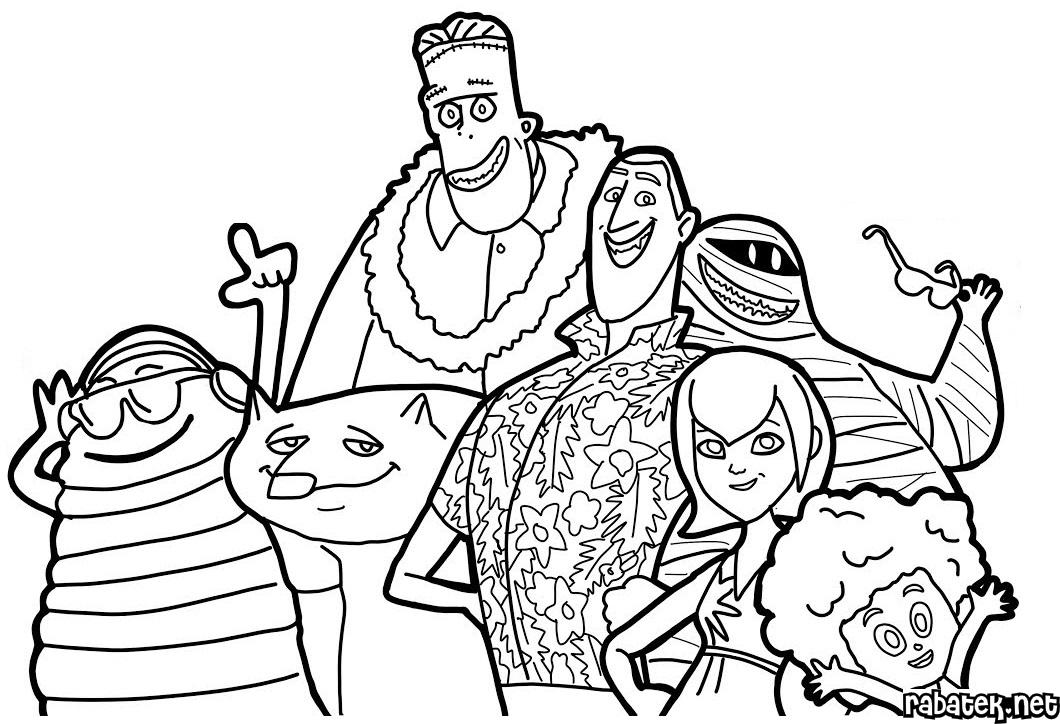Hotel Transylvania Coloring Pages Free Printable Coloring Book For Kids