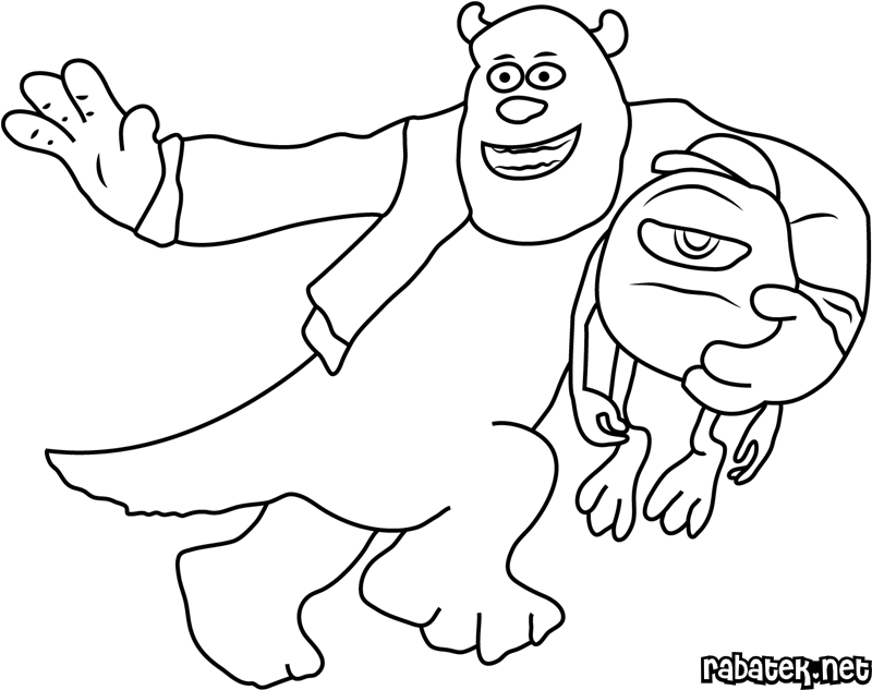 Monster Inc Coloring Pages Free Printable Coloring Book For Kids Png