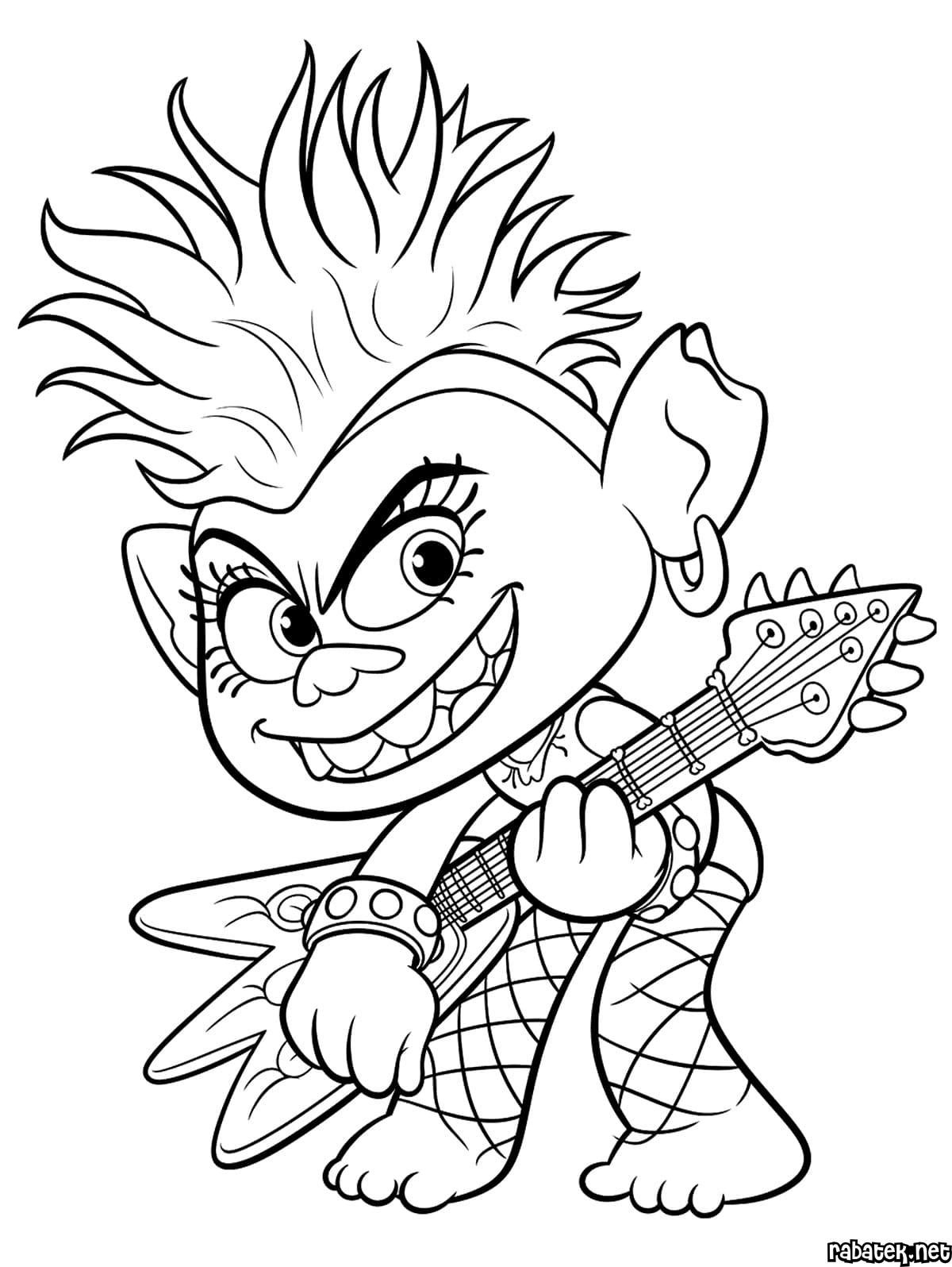 Trolls Coloring Pages Free Printable Coloring Book For Kids