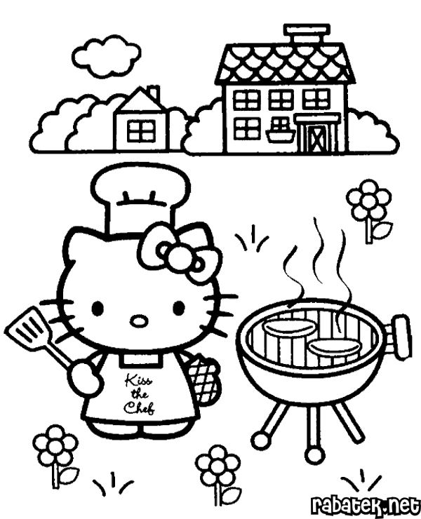 Hello Kitty Coloring Pages Free Printable Coloring Book For Kids Png